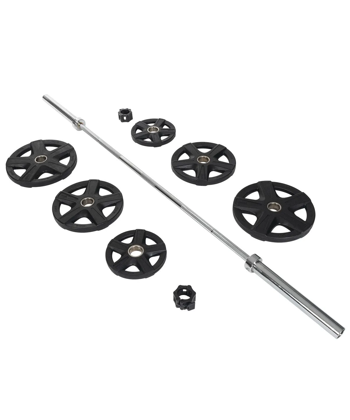 70kg Olympic Weight Package Deal - Rubber Coated Orbit Fitness