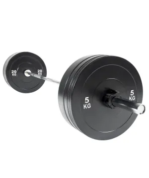 80KG Olympic Bumper Barbell Package Deal Orbit Fitness