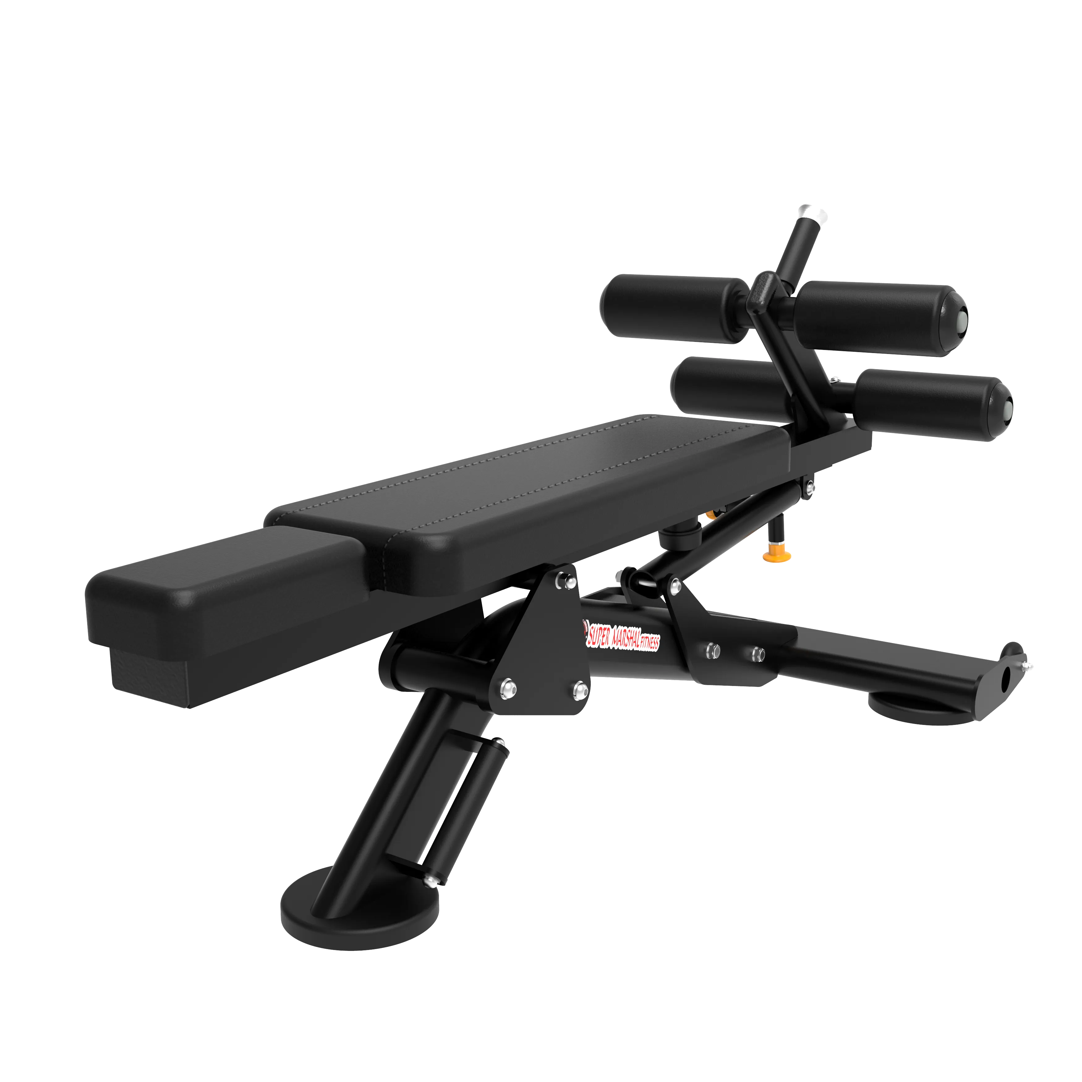 Adjustable Abdominal & Hyper Extension Bench - Core & Back Strength Trainer Marshal Fitness