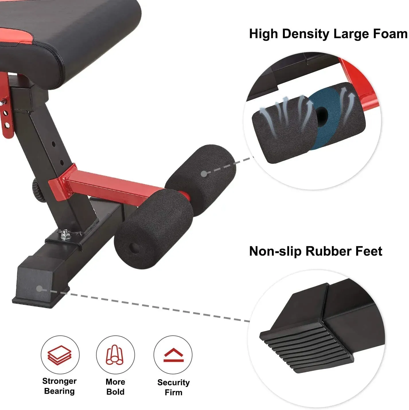 Adjustable Weight Bench for Full Body Workout Marshal Fitness