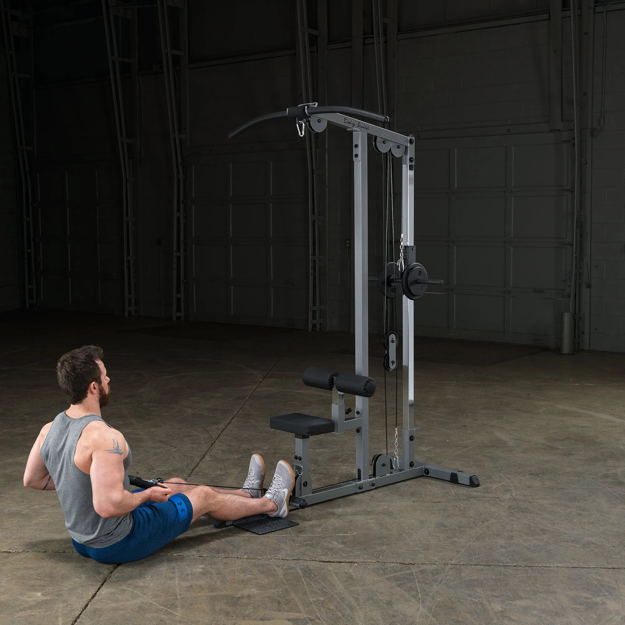 Body Solid Pro Lat Pulldown Low Row Machine (Plate Loaded) - GLM83