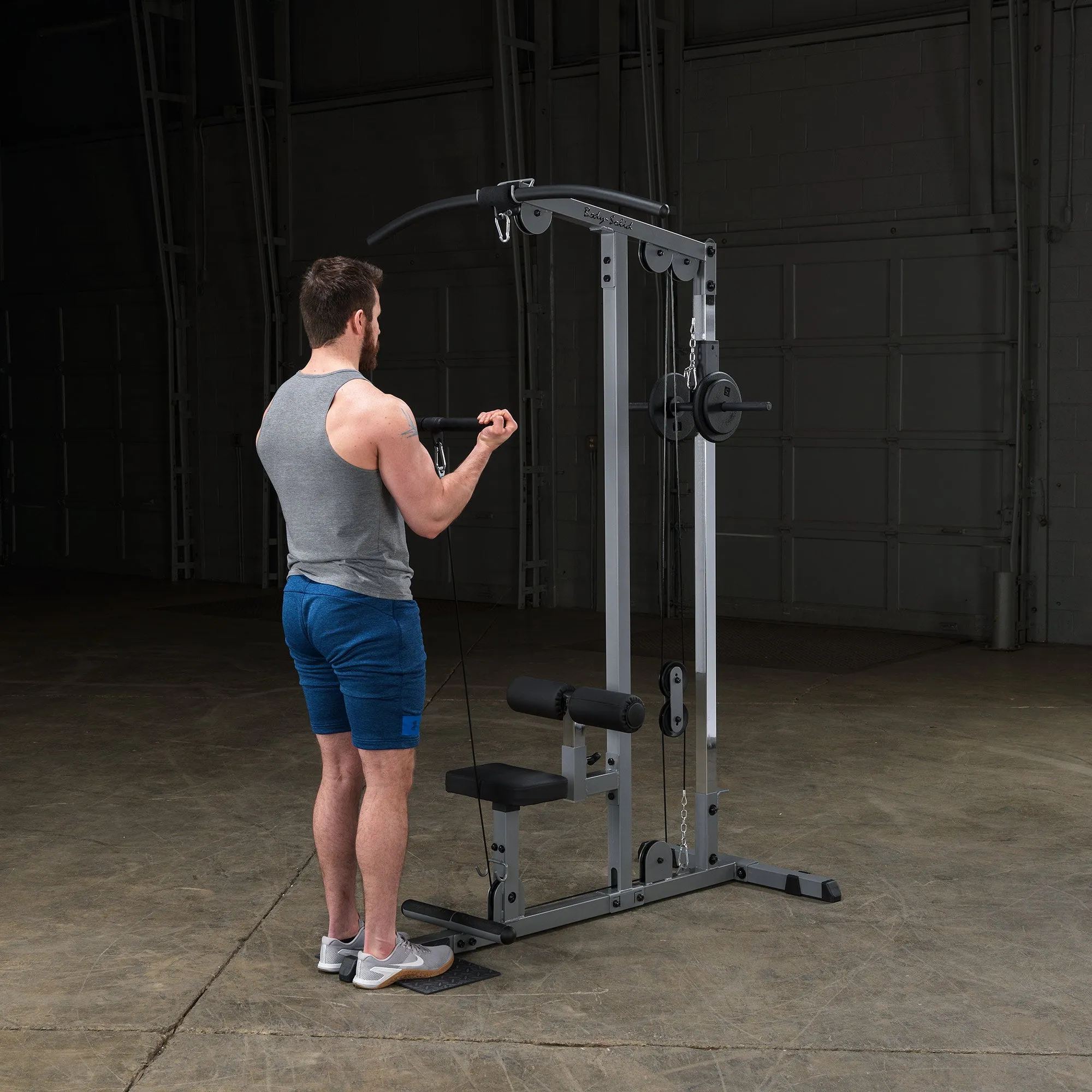 Body Solid Pro Lat Pulldown Low Row Machine (Plate Loaded) - GLM83