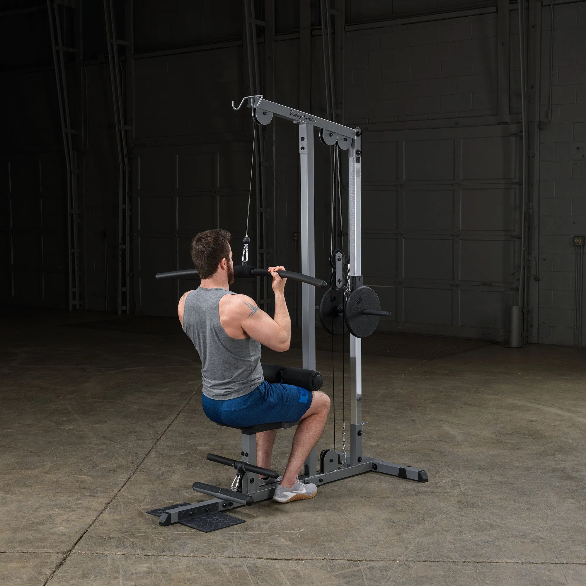 Body Solid Pro Lat Pulldown Low Row Machine (Plate Loaded) - GLM83