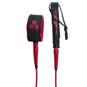 Channel Islands Everyday Round Comp Surfboard Leash - 6' x 3/16"/Red