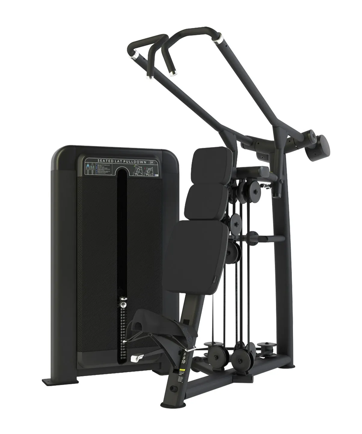 Club Line Seated Lat Pulldown (Converging Axis / Independent Arm) Weight Stack Tower Orbit Fitness