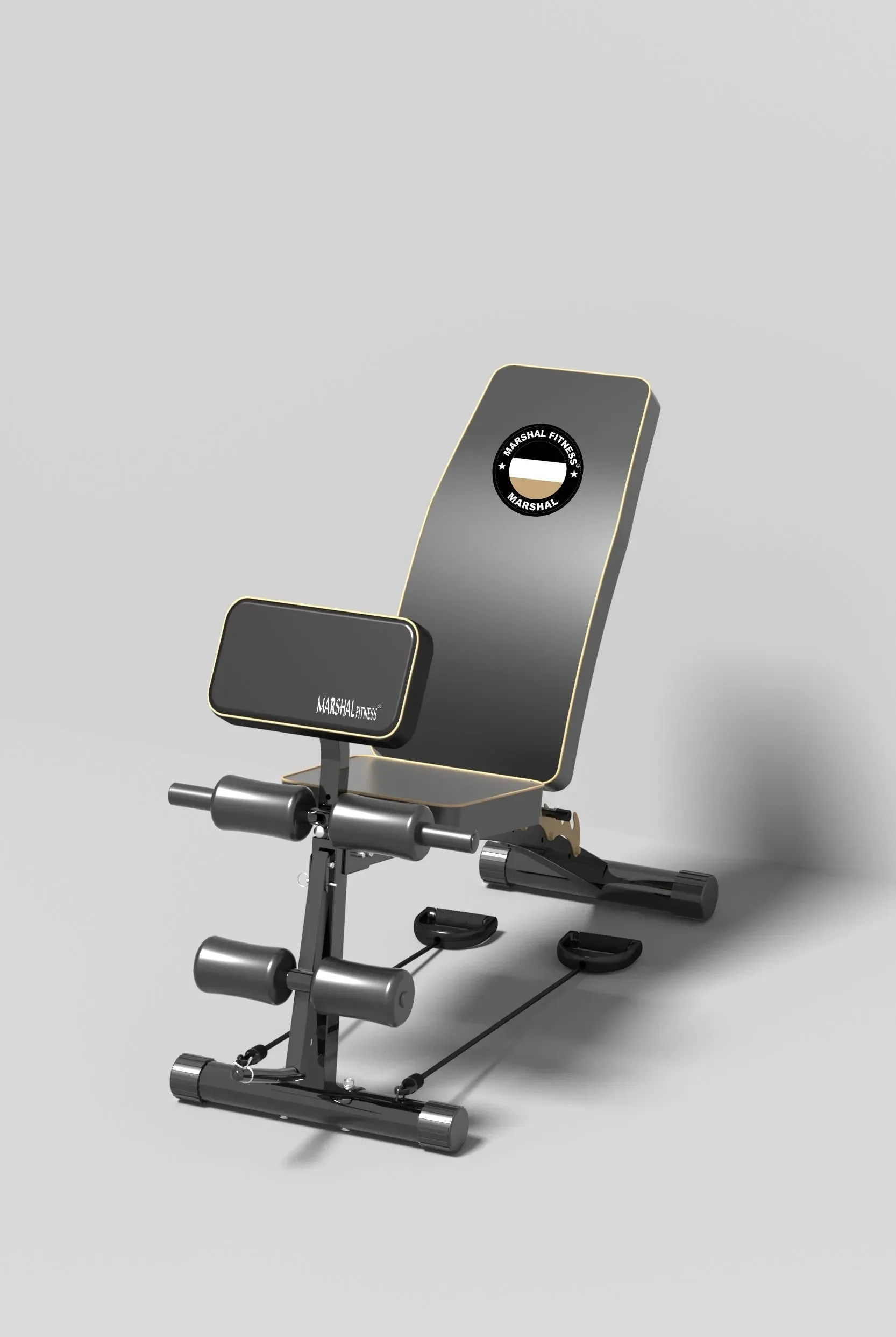 Foldable / Adjustable Dumbbell Weight Lifting Sit Up Ab Bench Home Training Gym Marshal Fitness