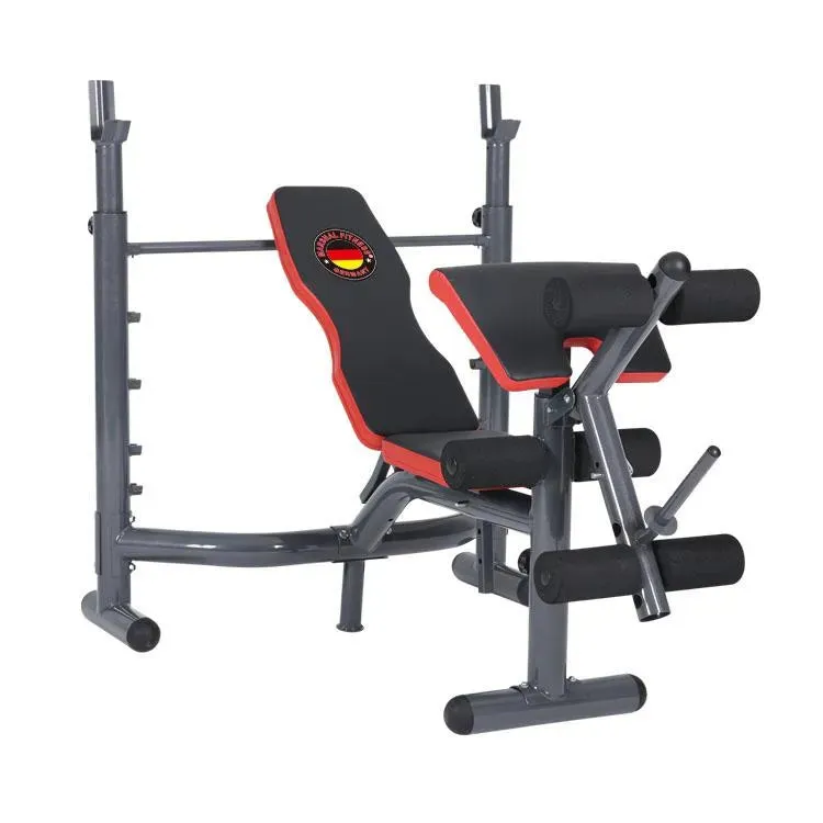 Multifunction Bench with Preacher Curl Leg Developer Adjustable for Olympic Workout Marshal Fitness