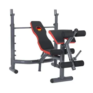 Multifunction Bench with Preacher Curl Leg Developer Adjustable for Olympic Workout Marshal Fitness