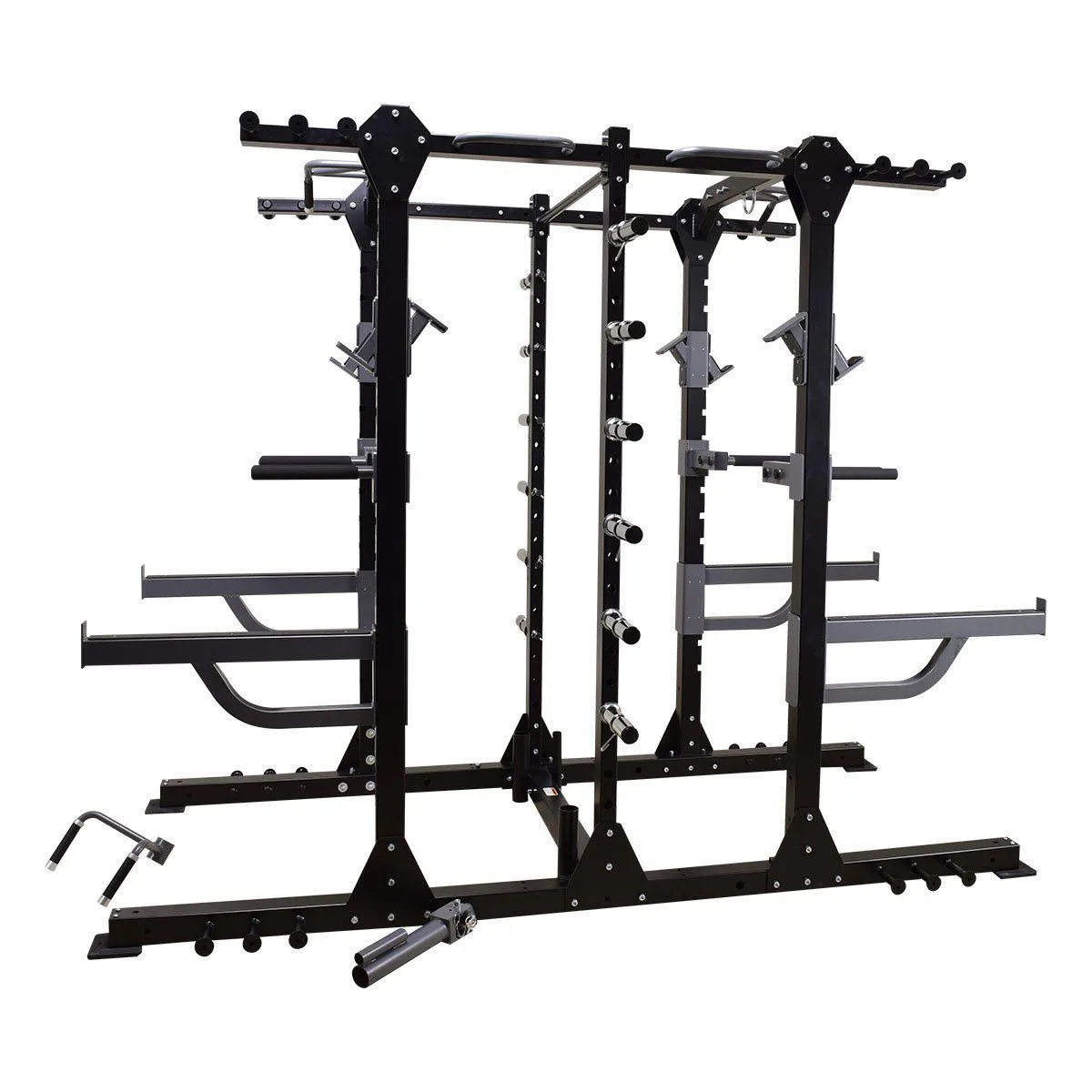 Muscle Motion 8-GEN Commercial 2 Station Half Rack With Storage PR8000I