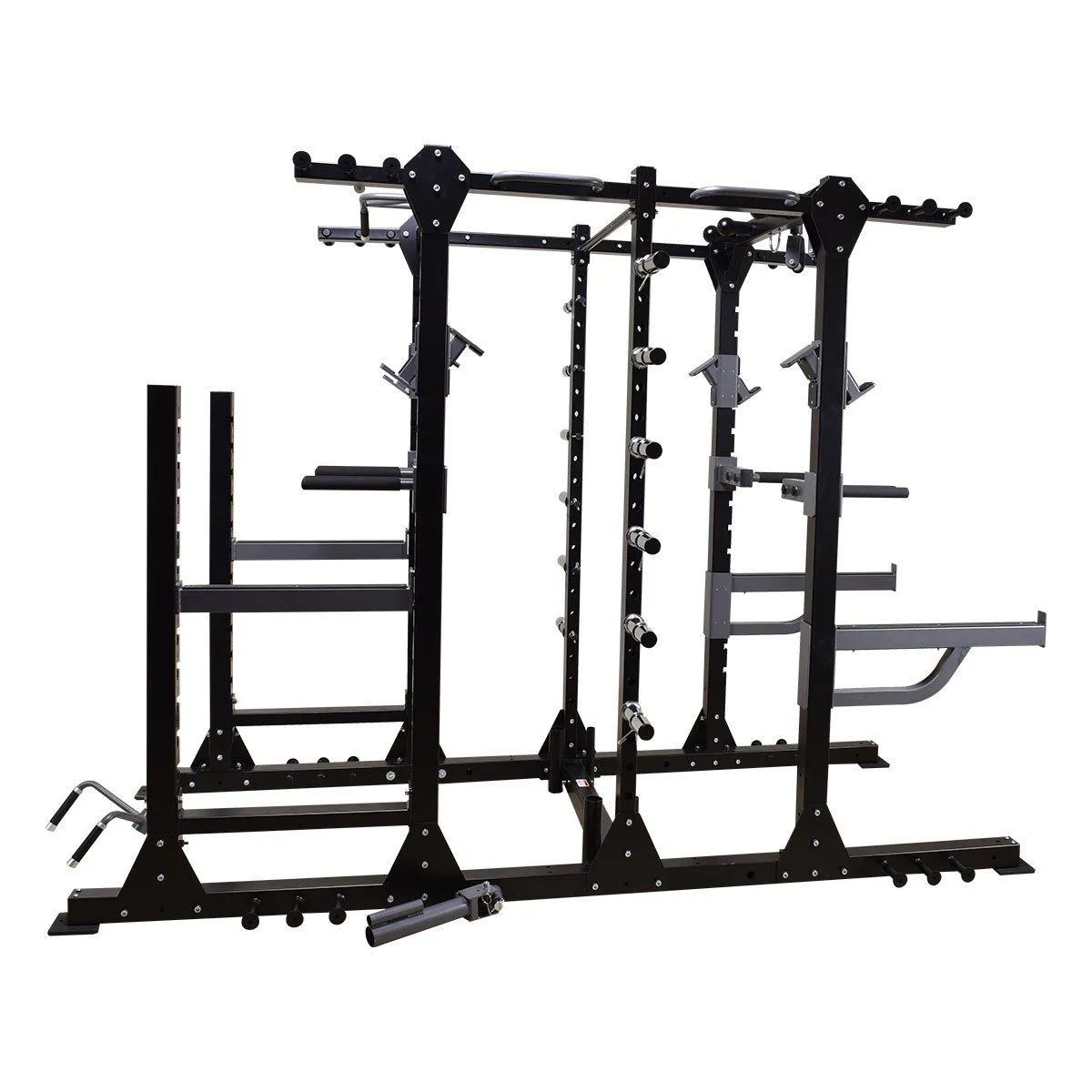Muscle Motion 8-GEN Commercial 2 Station Power Rack   Squat Rack With Storage PR8000L