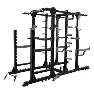 Muscle Motion 8-GEN Commercial 2 Station Power Rack   Squat Rack With Storage PR8000L