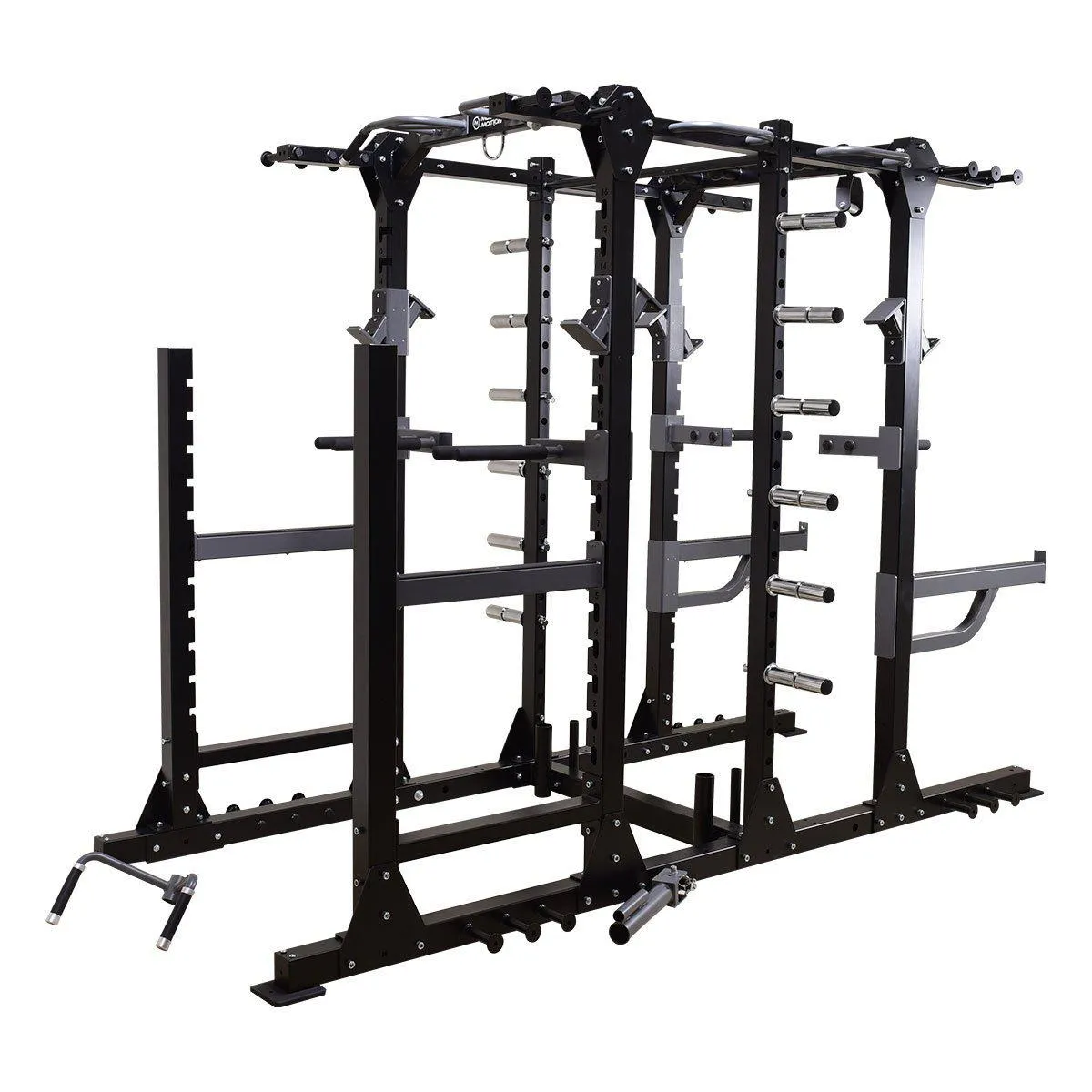 Muscle Motion 8-GEN Commercial 2 Station Power Rack   Squat Rack With Storage PR8000L