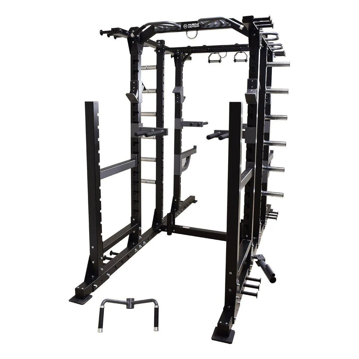 Muscle Motion 8-GEN Commercial 2 Station Power Rack   Squat Rack With Storage PR8000L