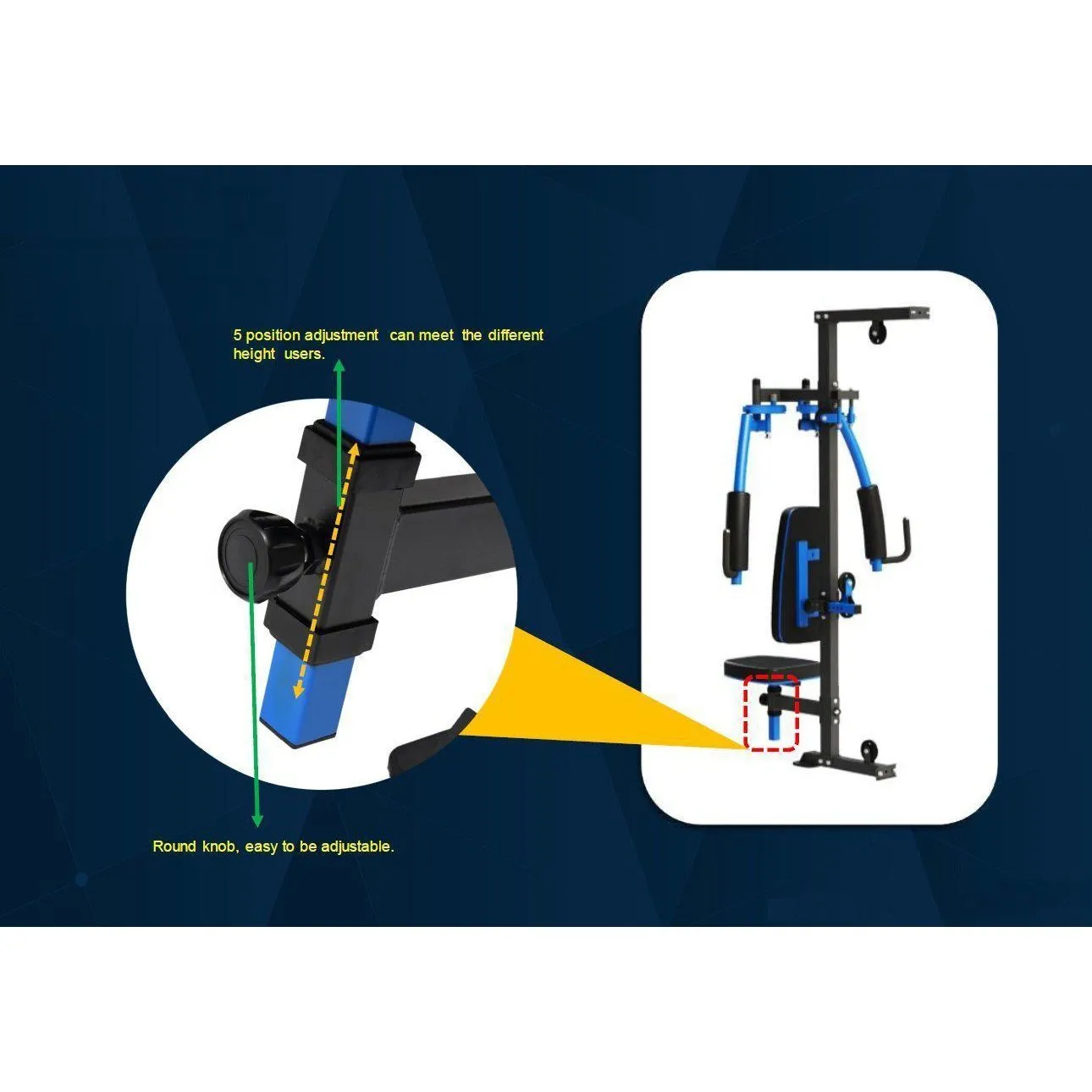 Muscle Motion Light Commercial 3 Station Home Gym   Pec Dec   VKR MSG1000ACD