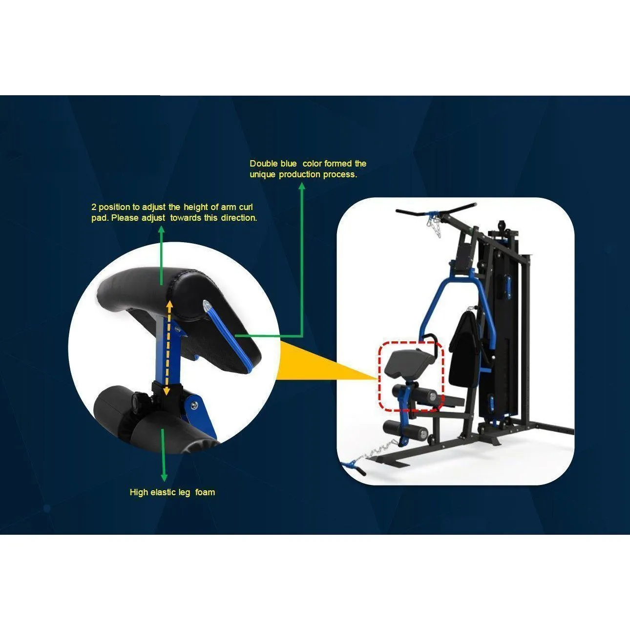 Muscle Motion Light Commercial 3 Station Home Gym   Pec Dec   VKR MSG1000ACD