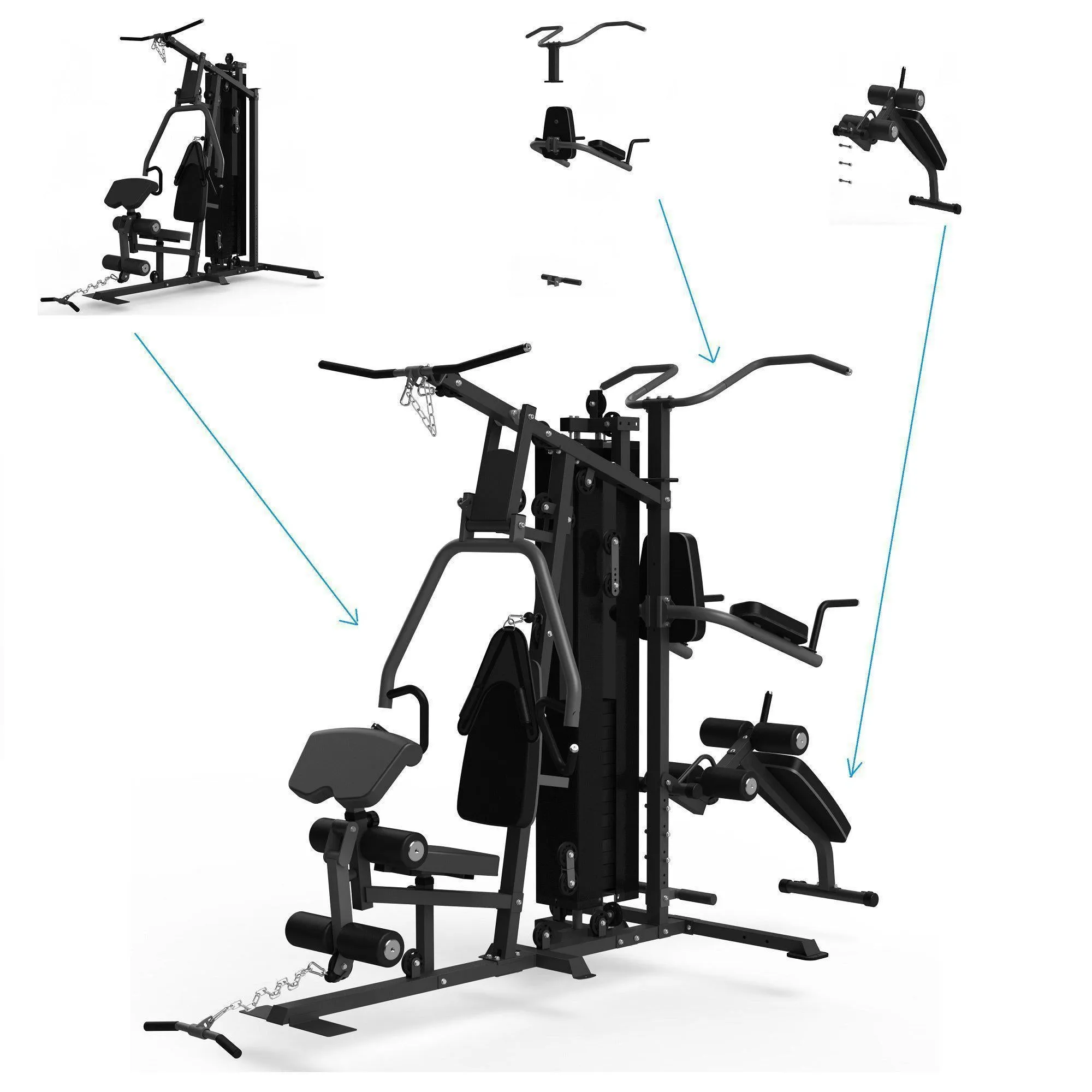 Muscle Motion MSG1000ADE Light Commercial 2 Station Gym
