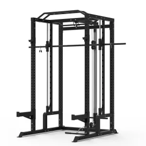 Muscle Motion Valor Power Rack with High Low Pulley and Smith Machine