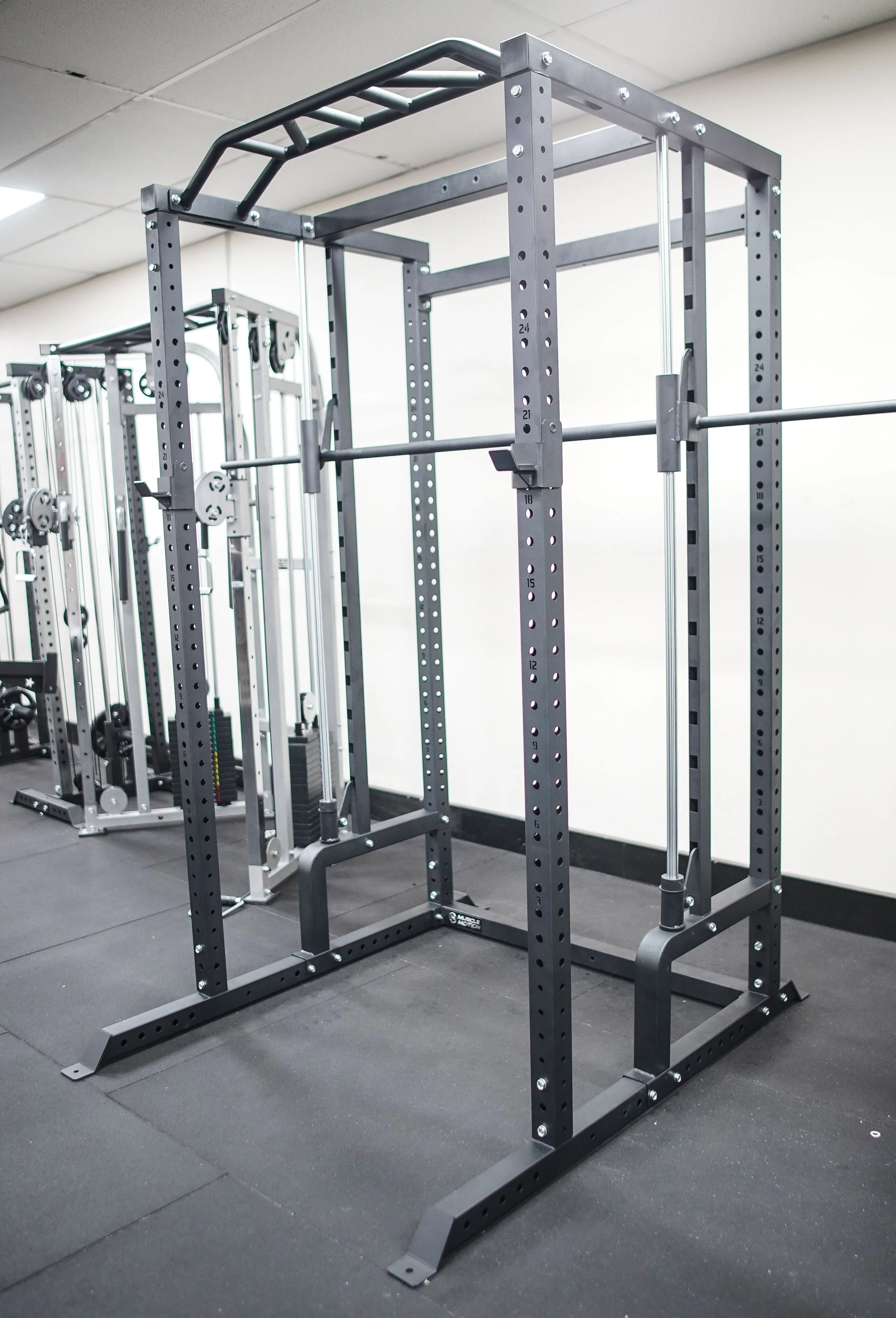 Muscle Motion Valor Power Rack with High Low Pulley and Smith Machine