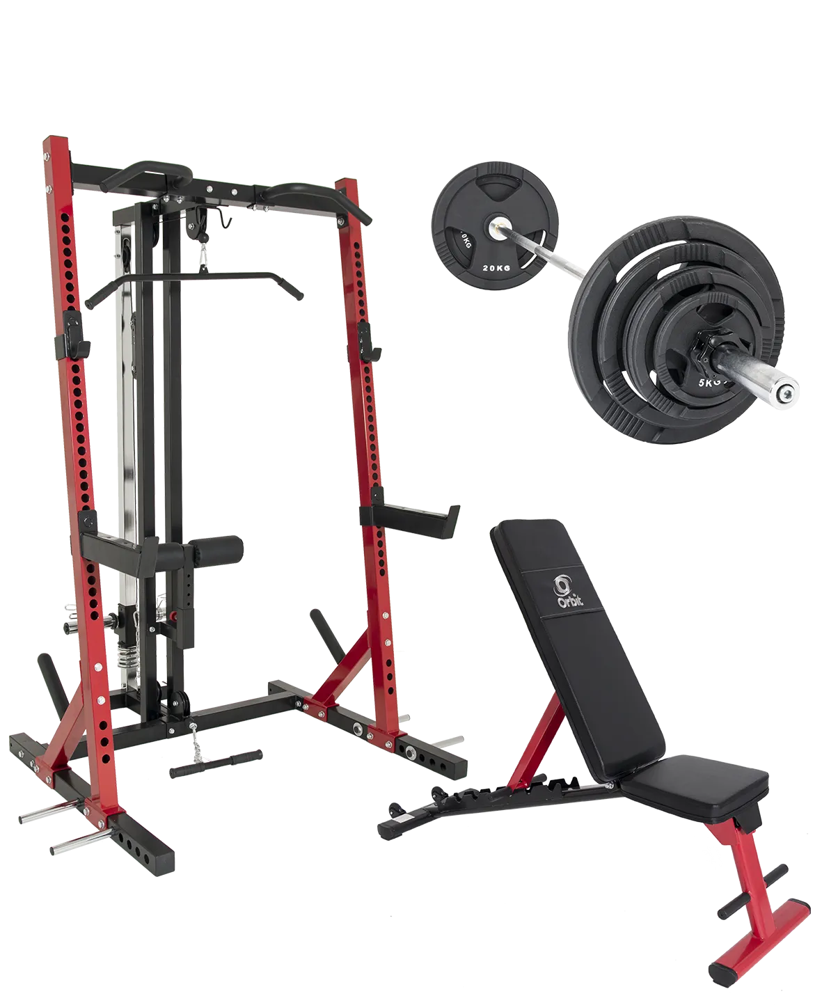 OBB007R_PKG_K Max Squat Rack Package Orbit Fitness