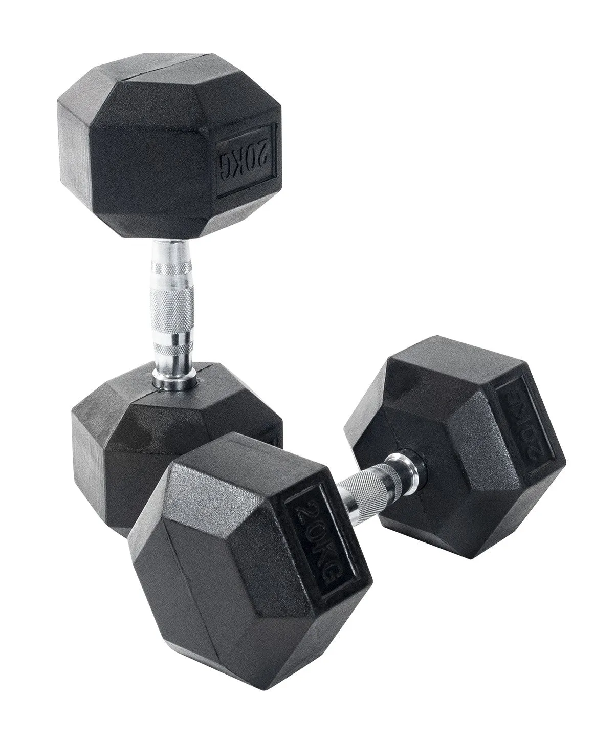 Rubber Hex Dumbbells Orbit Fitness