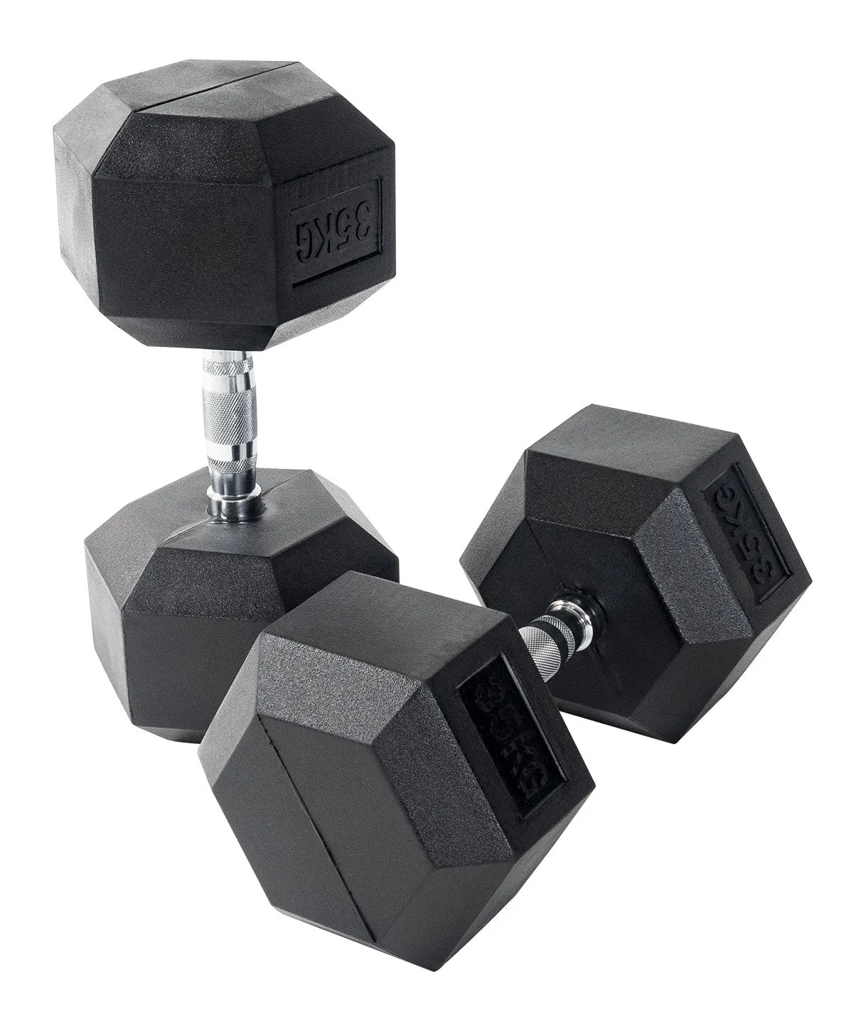 Rubber Hex Dumbbells Orbit Fitness
