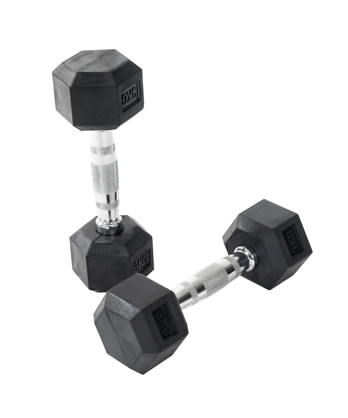 Rubber Hex Dumbbells Orbit Fitness