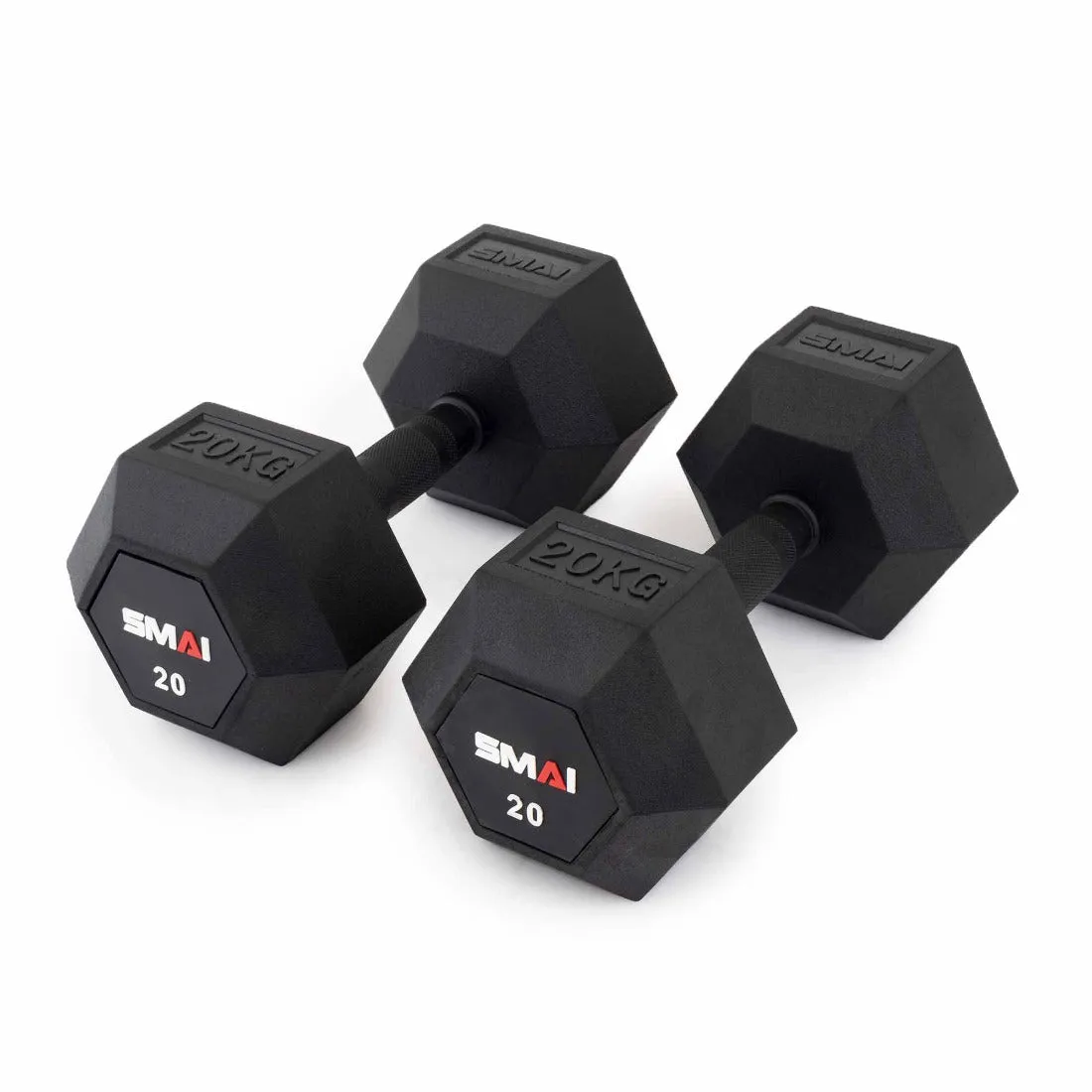 Rubber Hex Dumbbells - (Pair) Apex Smai
