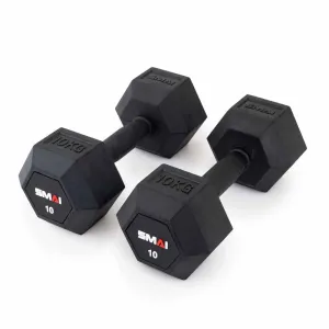 Rubber Hex Dumbbells - (Pair) Apex Smai