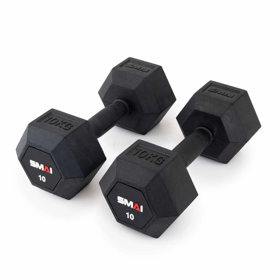 Rubber Hex Dumbbells - (Pair) Apex Smai