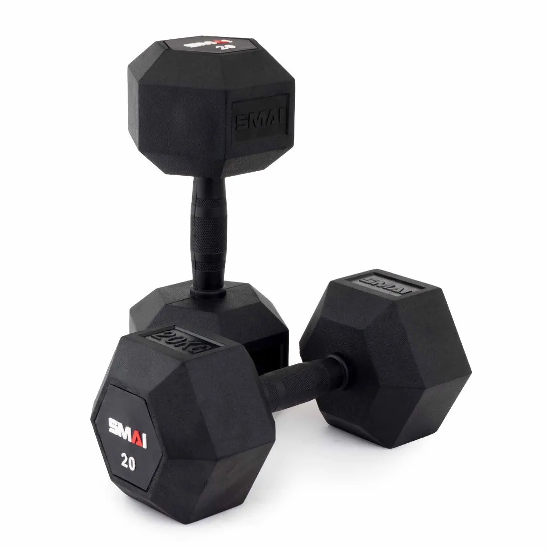 Rubber Hex Dumbbells - (Pair) Apex Smai