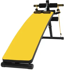 Sit up Bench Adjustable Decline Ab Crunch Board with Dumbbells Pull up Spring and Resistance Band-Bt-1831 Marshal Fitness