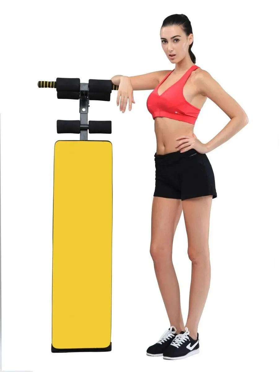 Sit up Bench Adjustable Decline Ab Crunch Board with Dumbbells Pull up Spring and Resistance Band-Bt-1831 Marshal Fitness