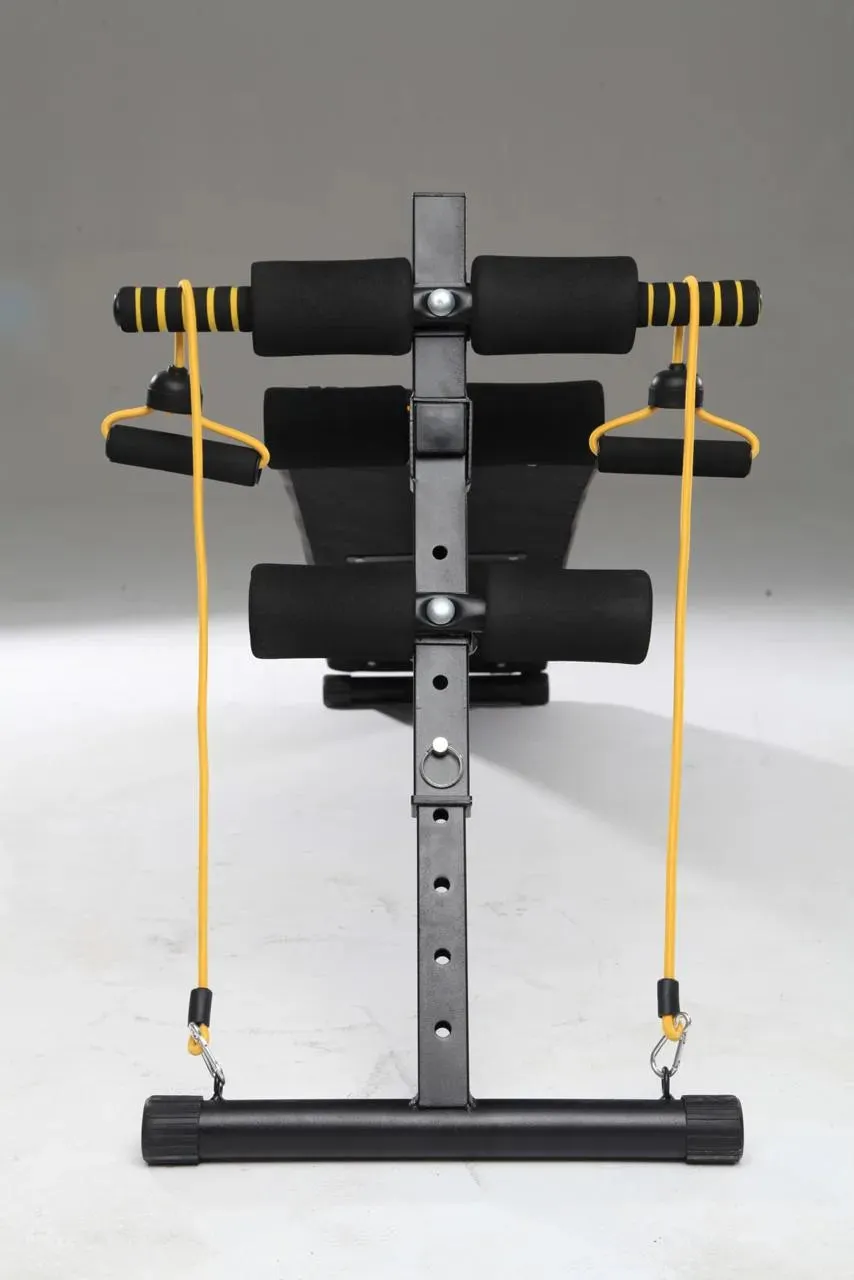 Sit up Bench Adjustable Decline Ab Crunch Board with Dumbbells Pull up Spring and Resistance Band-Bt-1831 Marshal Fitness
