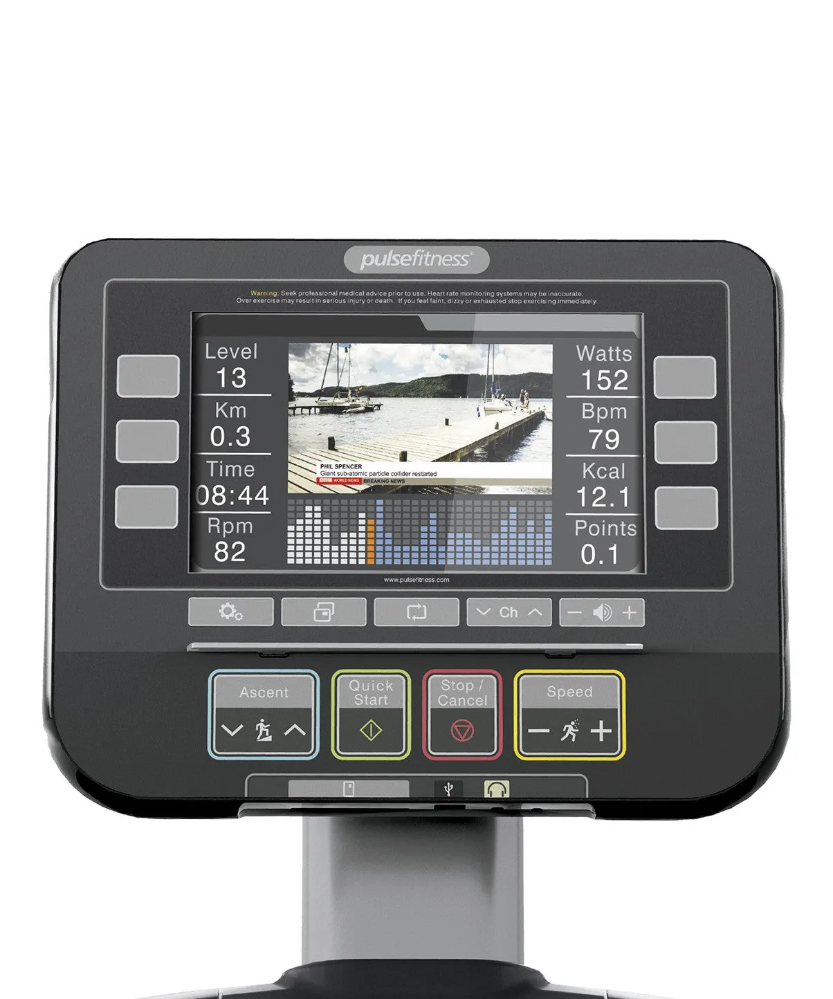 U-Cycle Series Club Line Upright Cycle with 10.1" Tactile Key Console Orbit Fitness
